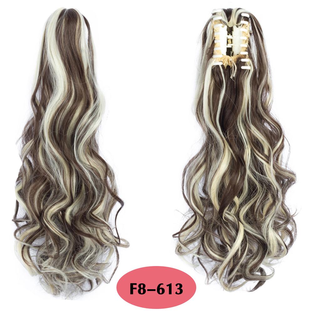 MISSQUEEN Синтетические длинные волнистые коготь клип в конский хвост накладные волосы естественного вида для женщин повседневная одежда