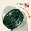 Mini Portable Desk Fan Foldaway Table Fan USB Rechargeable Pedestal Standing Floor Fan Lightweight Telescopic Fan Adjustable Height Fan
