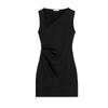 Women's Spring Clothing Sexy Style Cotton Blend Draped Basic Sleeveless Asymmetric Collar Short Dress 3641313