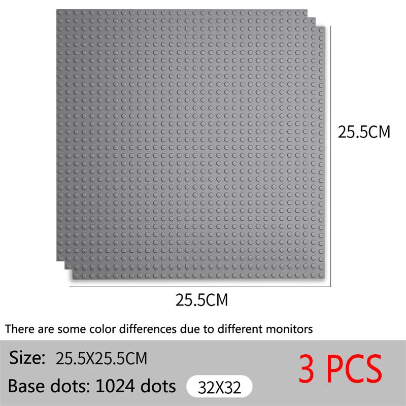 3 шт. Классические Базовые Пластины Строительные Блоки 32x32 32x16 Точек Строительные Основы Пластины Кирпичи Сборка Городская Дорога MOC Друзья Городские Игрушки