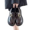 Женские лоферы на платформе в британском стиле, весна-лето 2025, новая модель, толстый каблук, ретро-мода, маленькие Мэри Джейн, маленькие кожаные туфли