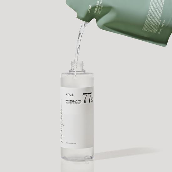 Anua Houttuynia cordata 77 Peeled Egg Toner 350 мл Refill Special Set (+350 мл сменная упаковка)