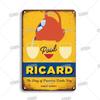 INEED Ricard пиво ретро металлическая вывеска плакат винтажный настенный плакат жестяная вывеска декоративная настенная тарелка бар паб доска декор аксессуары