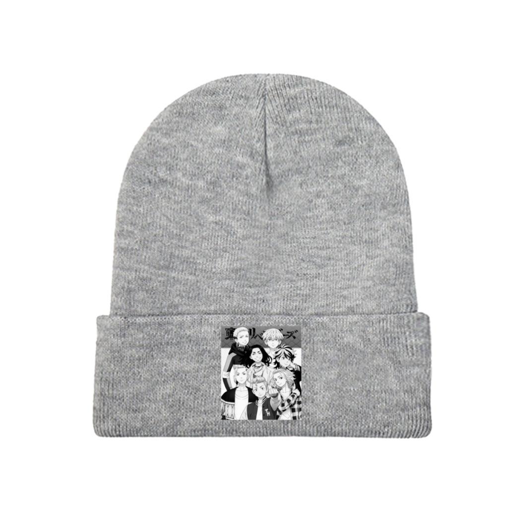 Tokyo Revengers Knitted Hat Women's Unisex's Beanie Winter Hat Manga Anime Warm Melon Cap