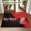 Crystal Velvet Square Rug Custom NameSunderland FC Pattern Non Slip Home Floor Decor Rug
