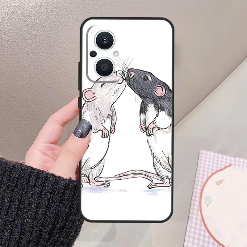 Cute Rattie Rats Funda For OPPO Reno 8 7 Lite 11F 12F 13F 14F 15F 10 12 13 14 Pro OPPO Find X8 X6 X9 Pro Case