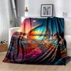 Soft Colorful Pebble Road Throw Blanket Nature Inspired Design for Home Bedroom Bed Sofa Cover Kids  New Style