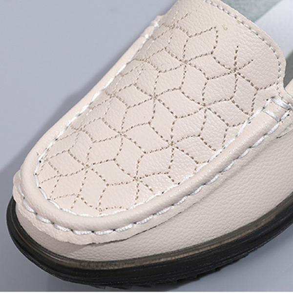 Весенняя повседневная обувь из коровьего сухожилия на мягкой подошве, женские туфли на плоской подошве, нескользящая большая обувь для мам