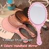Новые Горячие Зеркала для Макияжа Зеркало для Туалетного Столика Винтажное Ручное Зеркало Овальной Формы Зеркало для Макияжа