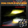 Led Lens Spotlight Dual Color White Yellow Light Owl Auxiliary Fog Lamp Double Lenses Spotlights For Motorcycle Atv Buggy Car