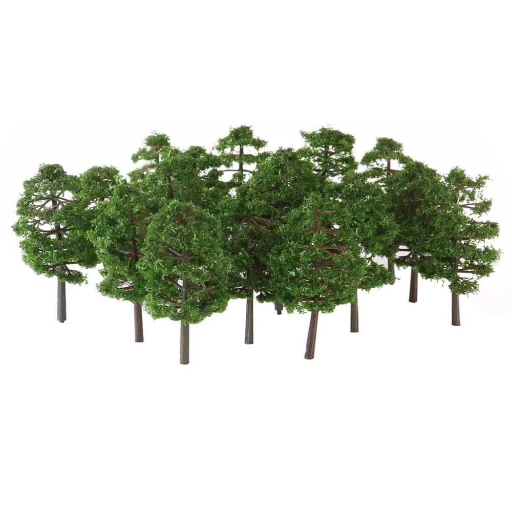 80 шт. 3,5 см Модельные деревья масштаба HO OO для железнодорожной макетной железной дороги, диорама для пейзажа варгейма