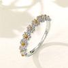 Huitan Aesthetic Little Daisy Rings for Women Simple Stylish Bridal Wedding Party Finger Ring Delicate Love Gift Fashion Jewelry