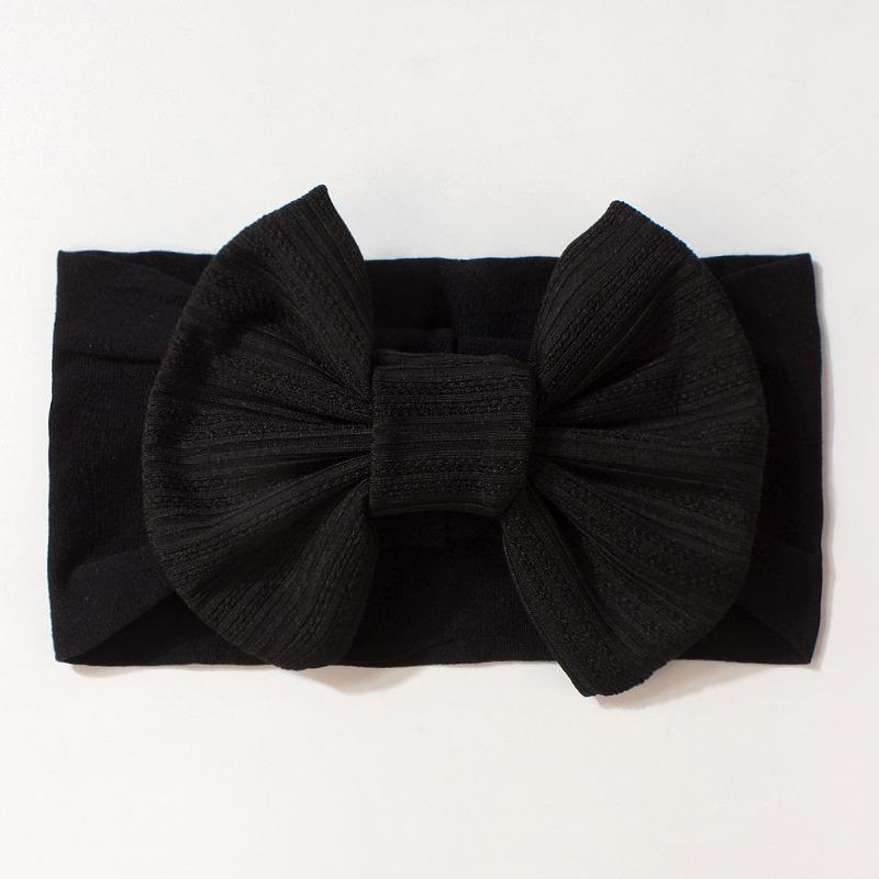 New children's headband, cute solid color bow baby headscarf, thin and comfortable children's hair accessories