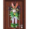 2025 Easter Bunny Wreath Creative Artificial Rabbit Wreath for Front Door Mantel Easter Home Wedding Party Spring Decoration
