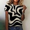 Женская одежда, футболка с круглым вырезом, свободная, с коротким рукавом, модный ретро-топ в полоску, летняя повседневная дышащая футболка с коротким рукавом
