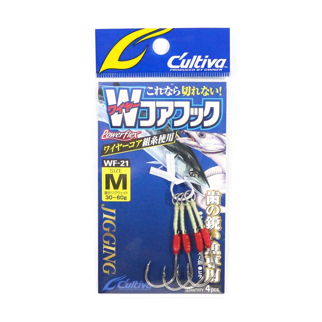 Owner WF-21 Power Flex Wire Core Rigged Assist Hook Size M (0778)