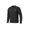 Li Ning Plain Letter Round Neck Casual Pullover Sweatshirt Men Sweatshirt Black AWDS017-1