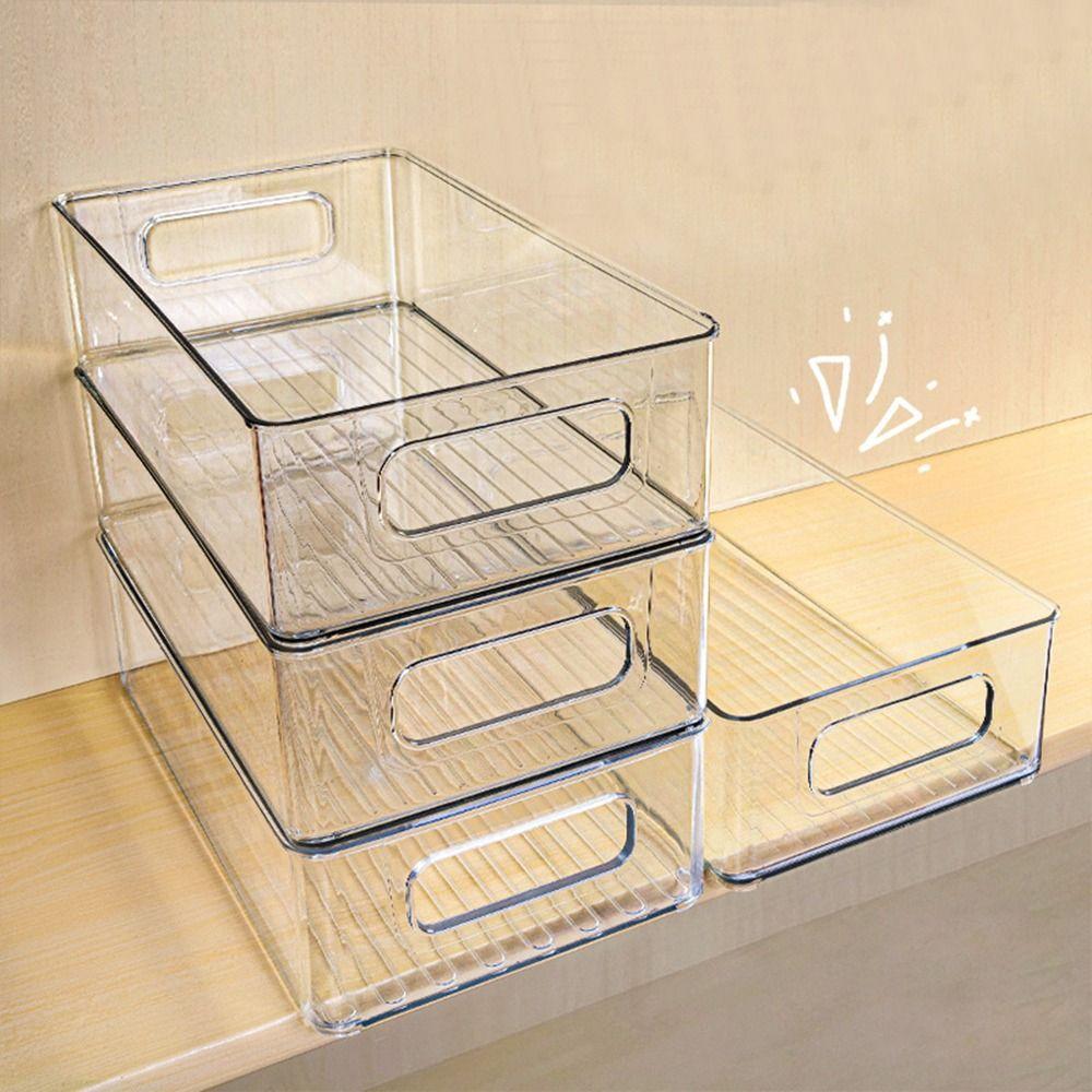 Storage Cabinet Drawer Organizer Transparent Stationary Holder Desktop Storage Box Refrigerator