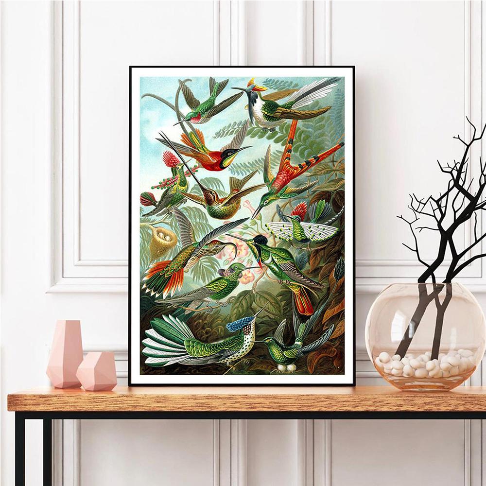 Ретро Флора Плакаты и принты с растениями, образование, настенная художественная картина, холст, живопись