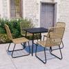 Day and Night - Day and Night Garden Dining Set 5 Pieces Synthetic Rattan and Glass