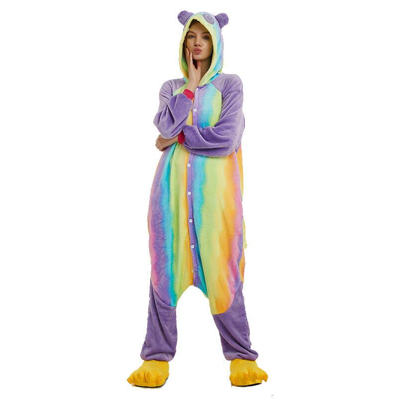 Panda Adults Animal Kigurumi Pajamas Sets Sleepwear Cosplay Jumpsuit Warm Flannel