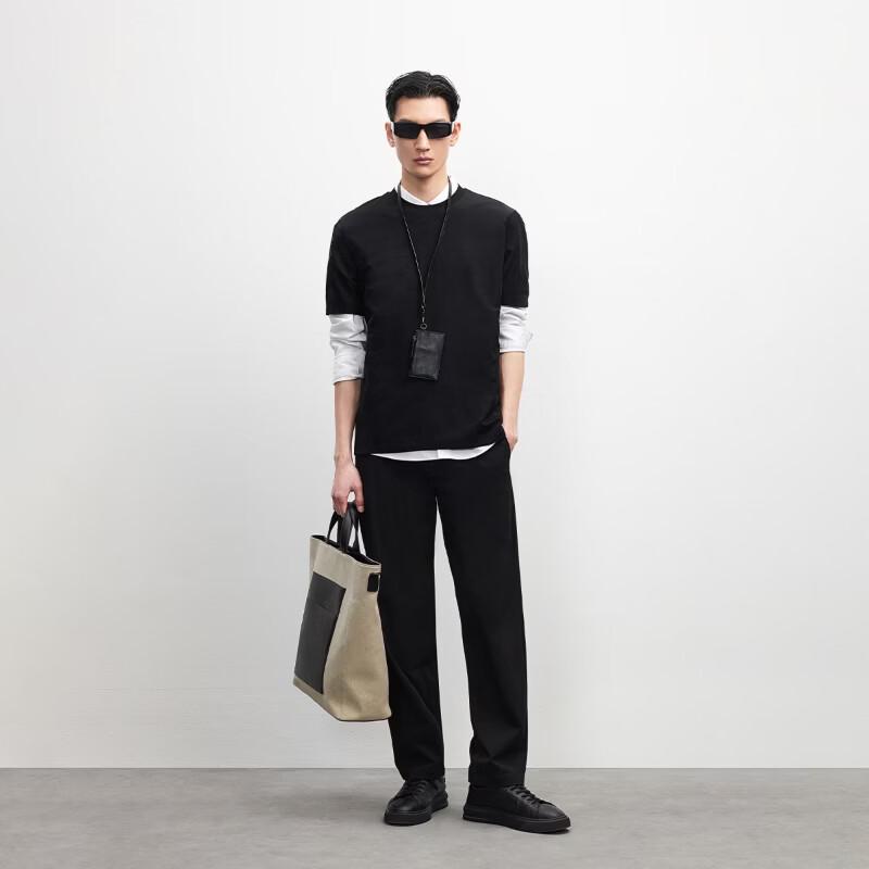 Мужская футболка Jack & Jones с жаккардовой резинкой и круглым вырезом