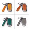 Genuine Leather Alloy Car Key Case for Voyager, Adventurer, Aviator Models