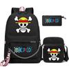 3Pcs/set One Piece Backpacks Printed Bookbag Travel Bag Student Teenagers Children Knapsack Boy Girl Schoolbag Daily Rucksack