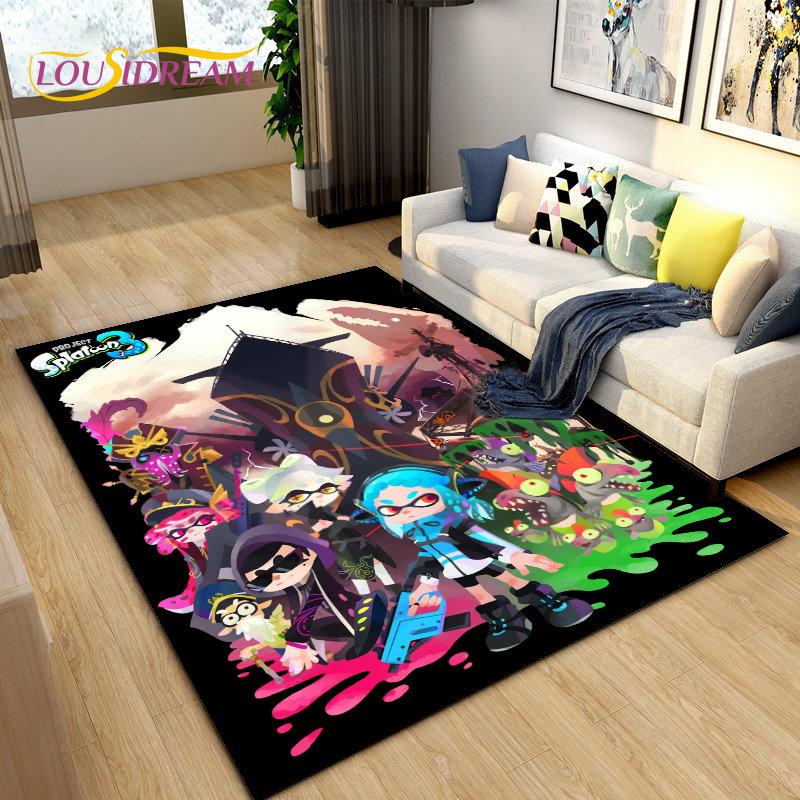 PC Splatoon, игровой геймерский мультяшный коврик, коврик для гостиной, спальни, дивана, коврик для украшения, детские игры, нескользящий напольный коврик