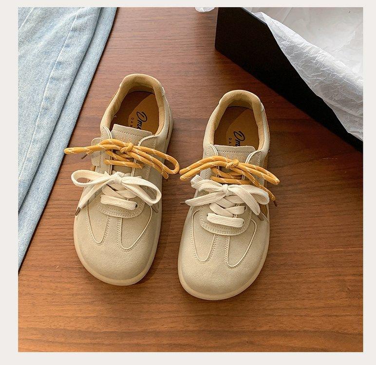 Американский ретро немецкие тренировочные кроссовки женские 2025 осень новые на мягкой подошве спортивные и для отдыха универсальные легкие кожаные кеды модная обувь