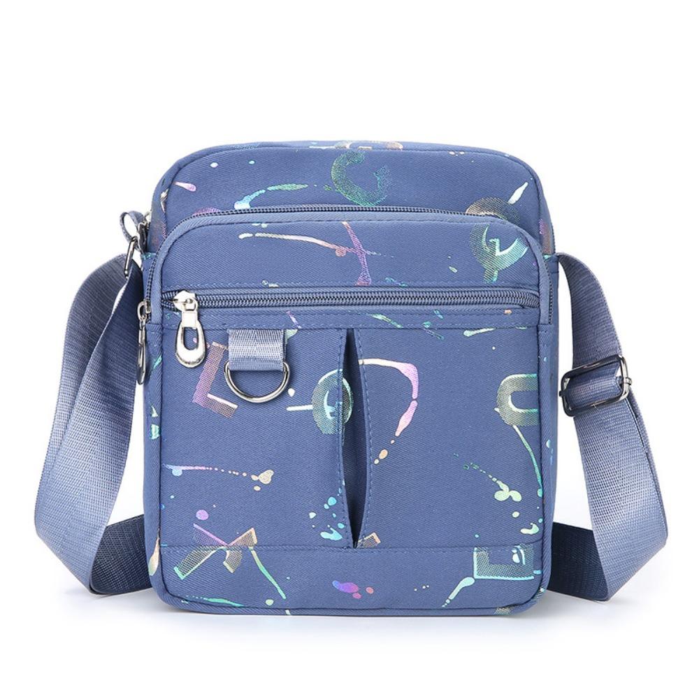 Нейлоновая сумка через плечо с принтом и несколькими карманами, легкая повседневная сумка через плечо, подарок на День матери