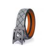 Four Seasons Available New Leather Men'S Belt Alloy Automatic Buckle Letter Belt Business Commuter Casual Pants Belt