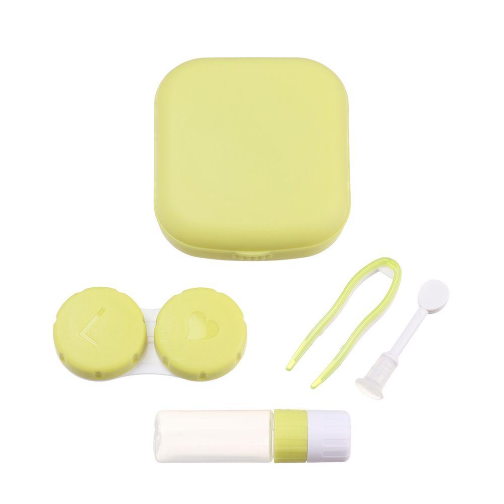 Easy Carry Travel Container Colorful Contact Lens Case Contact Lenses Box Mini Square with Mirror