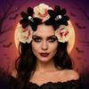 Halloween Decor Halloween Hair Hoop Exaggerated Gothic Flower Hairband Skull Head Headband  Party