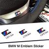 BBKQ7 Car Wheel Steering Wheel Wheel Hub Caps Badge Decal Decor Stickers For BMW M Power X1 X3 X5 X6 3 5 7 Series E46 E90 F30 G20