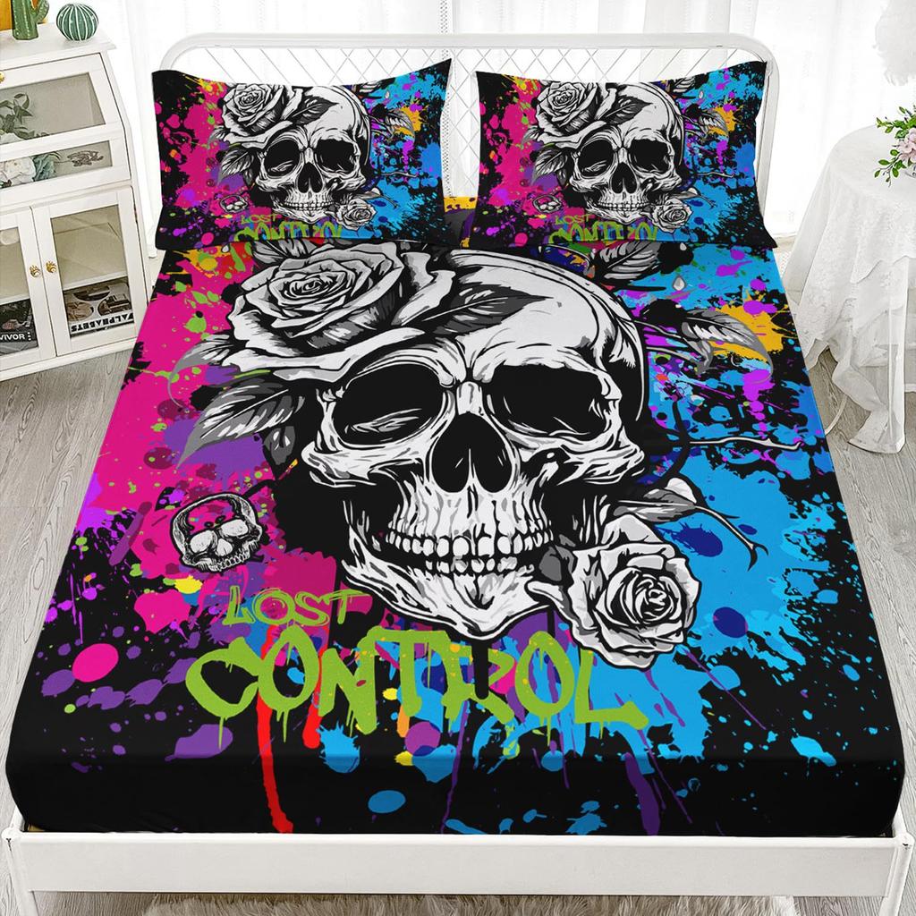 Музыка Цвет Граффити Танцор Узор Лист Трехкомпонентное Постельное Белье с Цифровой Печатью Дети Взрослый