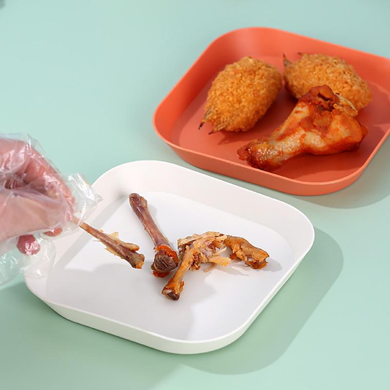 Пластиковая тарелка в скандинавском стиле для ужина, костяная тарелка, квадратная костяная тарелка для вертела, торта, фруктов, закуски, маленькая тарелка, кухонные принадлежности