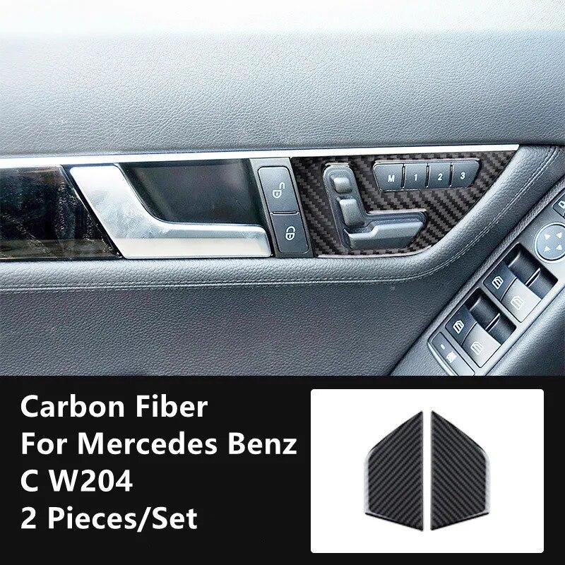 Углеродное волокно, модификация салона автомобиля, накладка, полоски, декоративные наклейки для Mercedes Benz C W204, внутренние аксессуары автомобиля