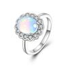 Natural Opal Ring Real Ethiopia Gemstones 925 Sterling Silver Yellow Gold Color Fine Jewelry for Women Nice Gift
