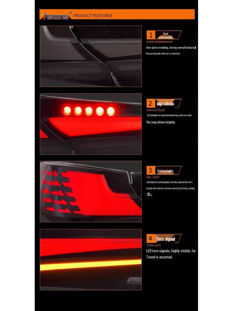 Светодиодный задний фонарь для Toyota Camry 2024-2026 с динамическим поворотником