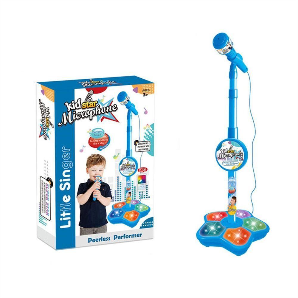 LED Light Karaoke Toy Music Instrument Toys Singing Microphone Kids Microphone Singing Song Toy