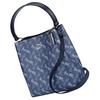 Coach Town 26 Horse And Carriage Print Pebble Leather Shoulder Bag Medium Women shoulder bag Blue 236-SVQB8
