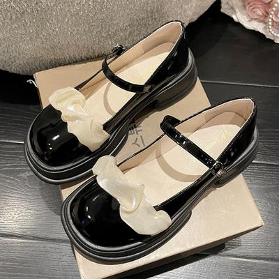 Новые весенние массивные женские туфли Мари Джейн в стиле Лолиты, модные туфли на среднем каблуке и платформе, вечерние сандалии, дизайнерские туфли-лодочки на толстой женской обуви