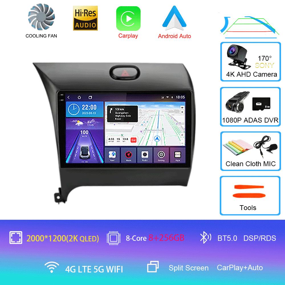 Автомобильное радио Android 14 Carplay Auto для Kia K3 Cerato Forte 2013-2017 RHD Навигация GPS Мультимедиа Видео Плеер 2din DVD Головное Устройство