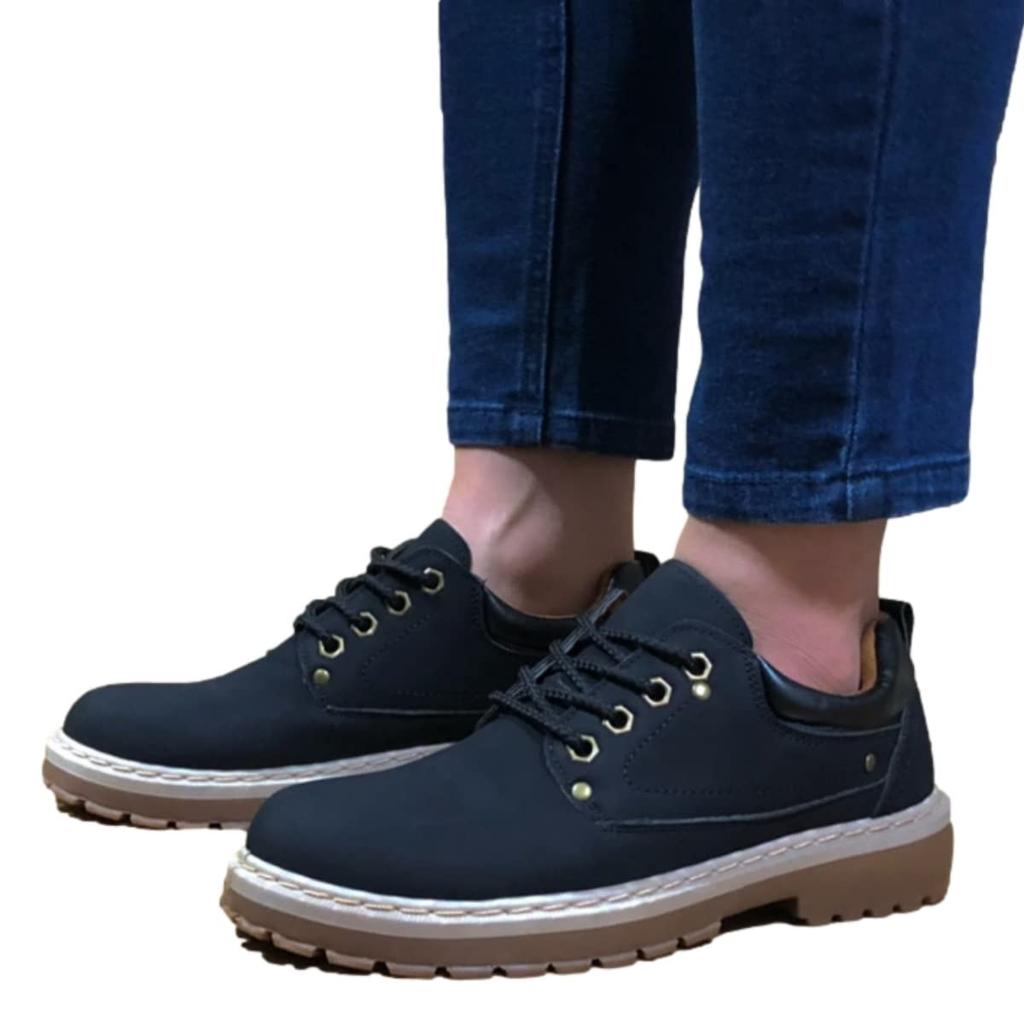 Lopis Повседневная Рабочая Удобная Мужская Обувь, Стильные, Нескользящие Ботинки, Низкий Вырез, На Шнуровке, (Черный, Измерение_25_Точка_5_Сантиметров)