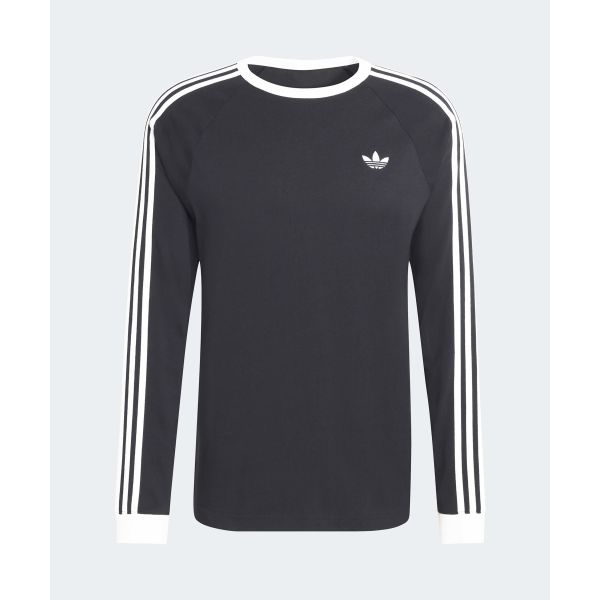 adidas Мужская футболка Originals с длинным рукавом и круглым вырезом 3 полоски Верх KE3546