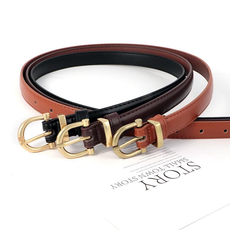 Leather Vintage Belt Women Versatile Decorative Waistband Casual Jeans Strap