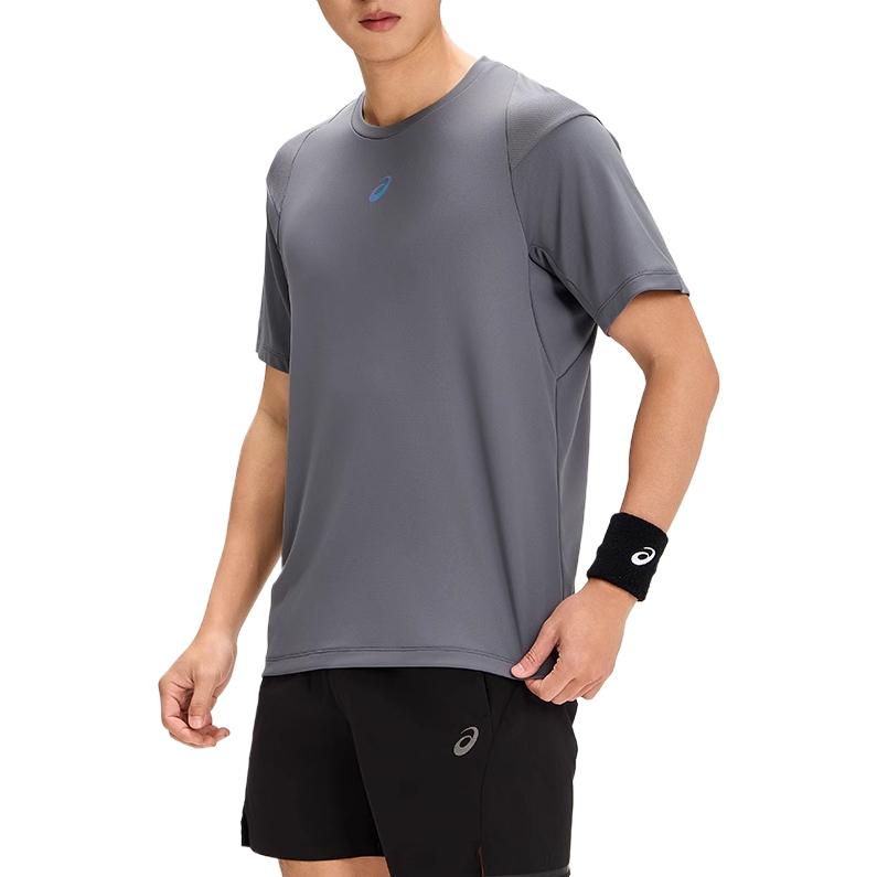 Asics Ss25 Спортивный образ жизни Влагоотводящая Быстросохнущая Круглый вырез Короткий рукав Беговая футболка Мужские футболки 2011D336-020