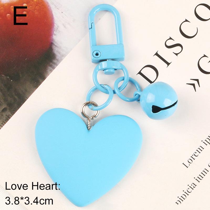 1PC Party Gifts Bells Love Heart Keychain Keyring Keychains Bag Pendants Car Keychains Cute Charms