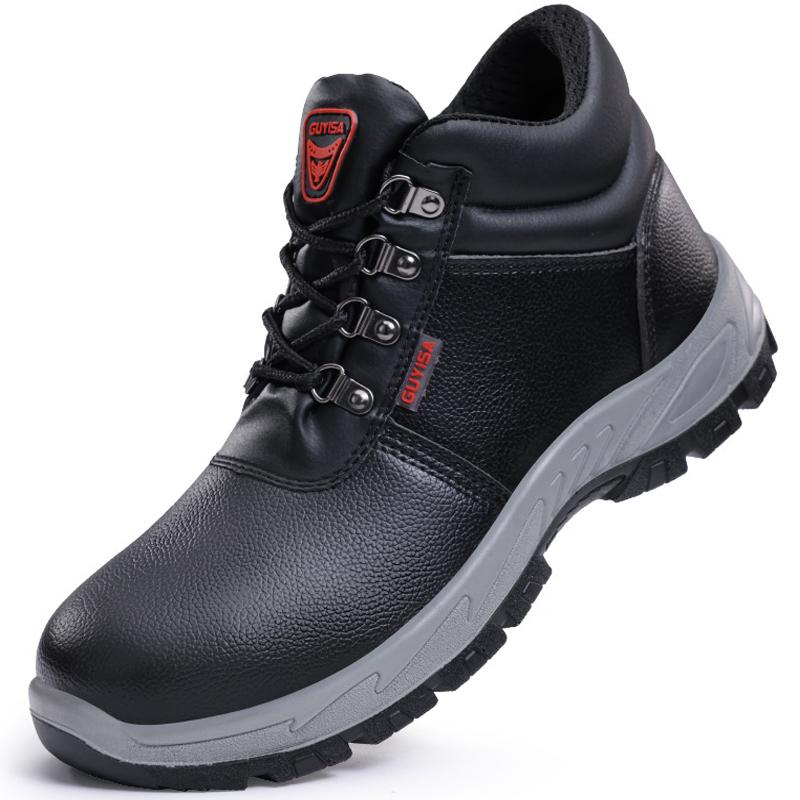 Высокие рабочие ботинки со стальным носком кожаные защитные ботинки для зимы водонепроницаемые рабочие ботинки мужские противоударные противопрокольные промышленные ботинки